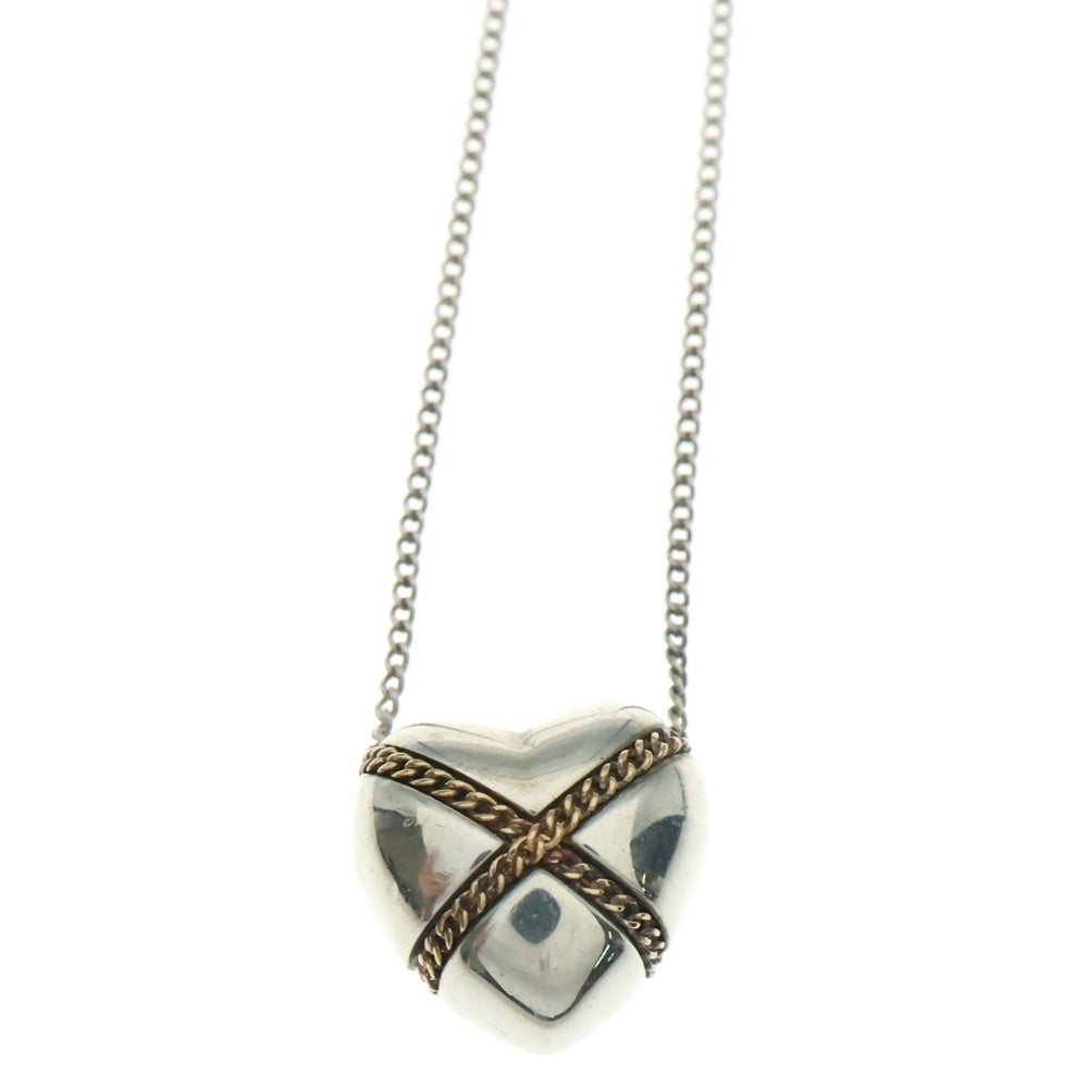 TIFFANY&Co(ティファニー) チェーンクロスハート ネックレス ペンダント チェーン シルバー×ゴールド