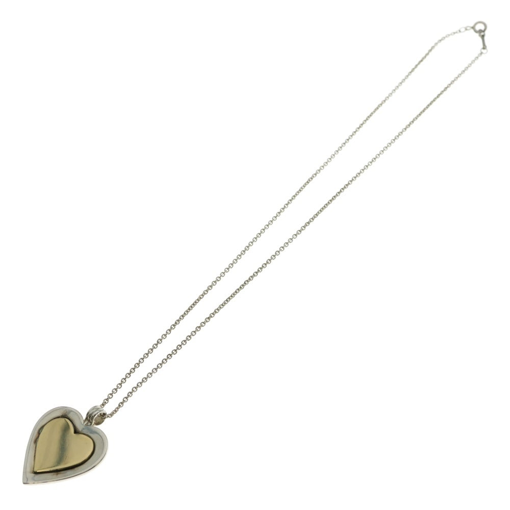 TIFFANY&Co(ティファニー) ハートモチーフ コンビ ネックレス ペンダント チェーン シルバー×ゴールド SV925/K18 12.6g