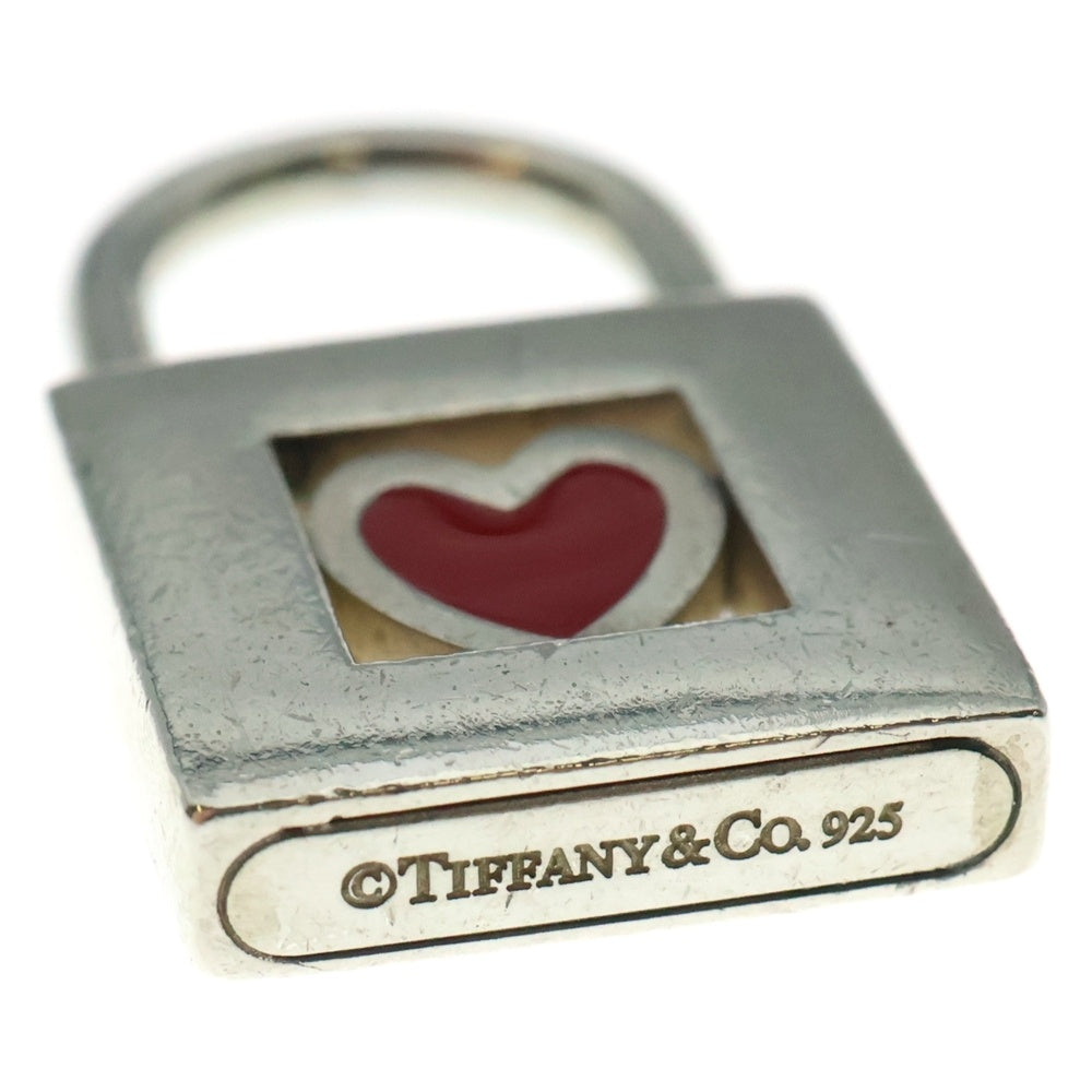 TIFFANY&Co(ティファニー) ハートロック ネックレストップ ペンダントトップ シルバー×レッド SV925 6.1g