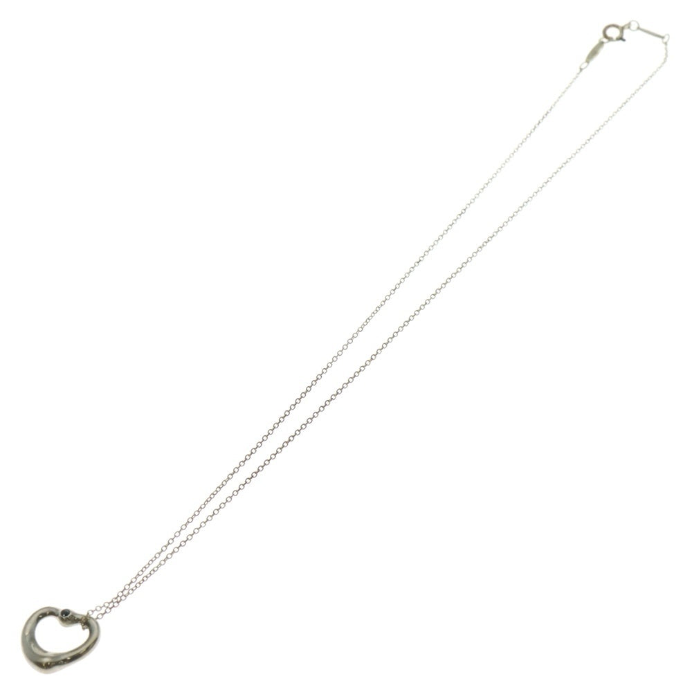 TIFFANY&Co(ティファニー) オープンハート 1Pサファイア付チェーンネックレス SV925 シルバー レディース