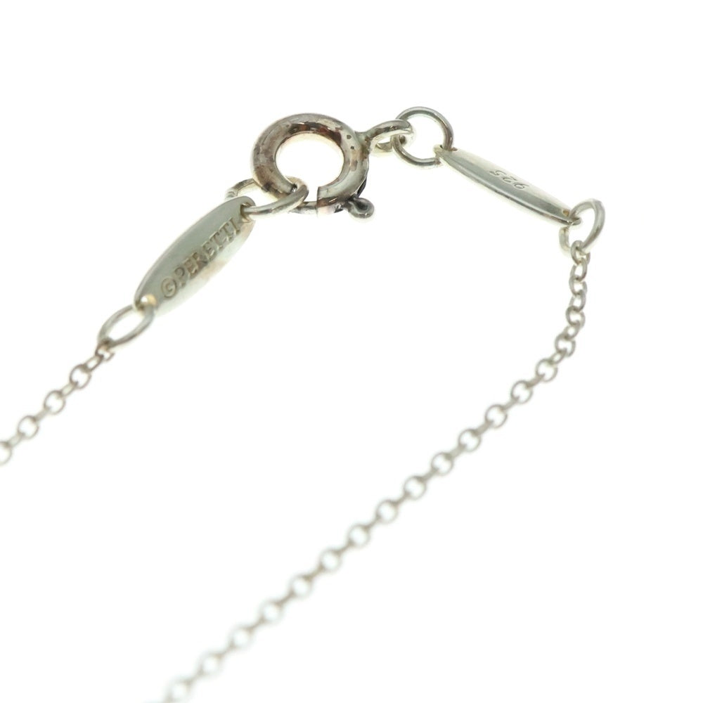 TIFFANY&Co(ティファニー) オープンハート 1Pサファイア付チェーンネックレス SV925 シルバー レディース