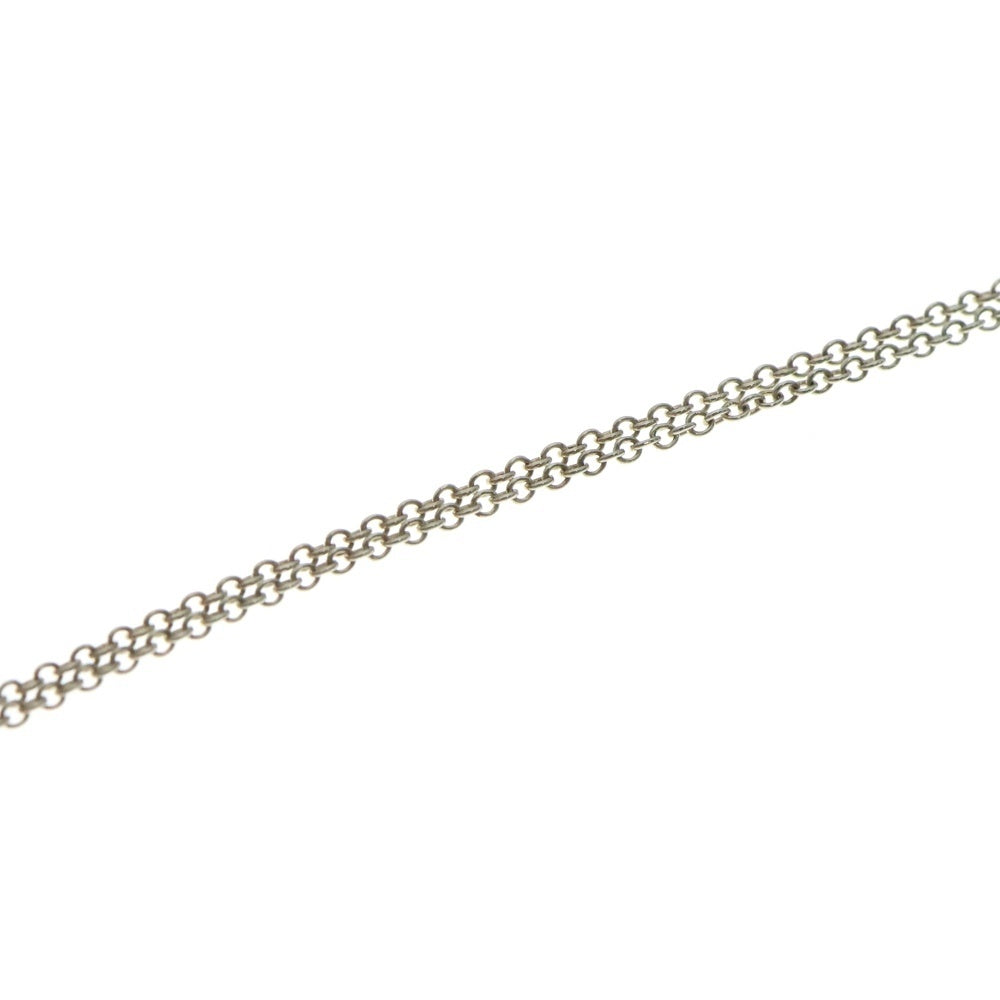 TIFFANY&Co(ティファニー) パール ハートクローバー ネックレス ペンダント シルバー チェーン ホワイト SV925 2.4g