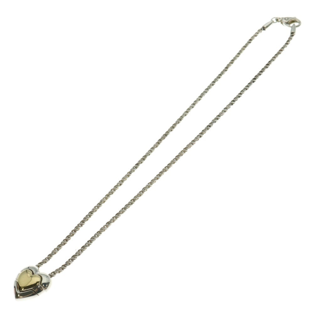 TIFFANY&Co(ティファニー) パズルハート ネックレス ペンダント スネークチェーン シルバー×ゴールド SV925/K18 23.2g