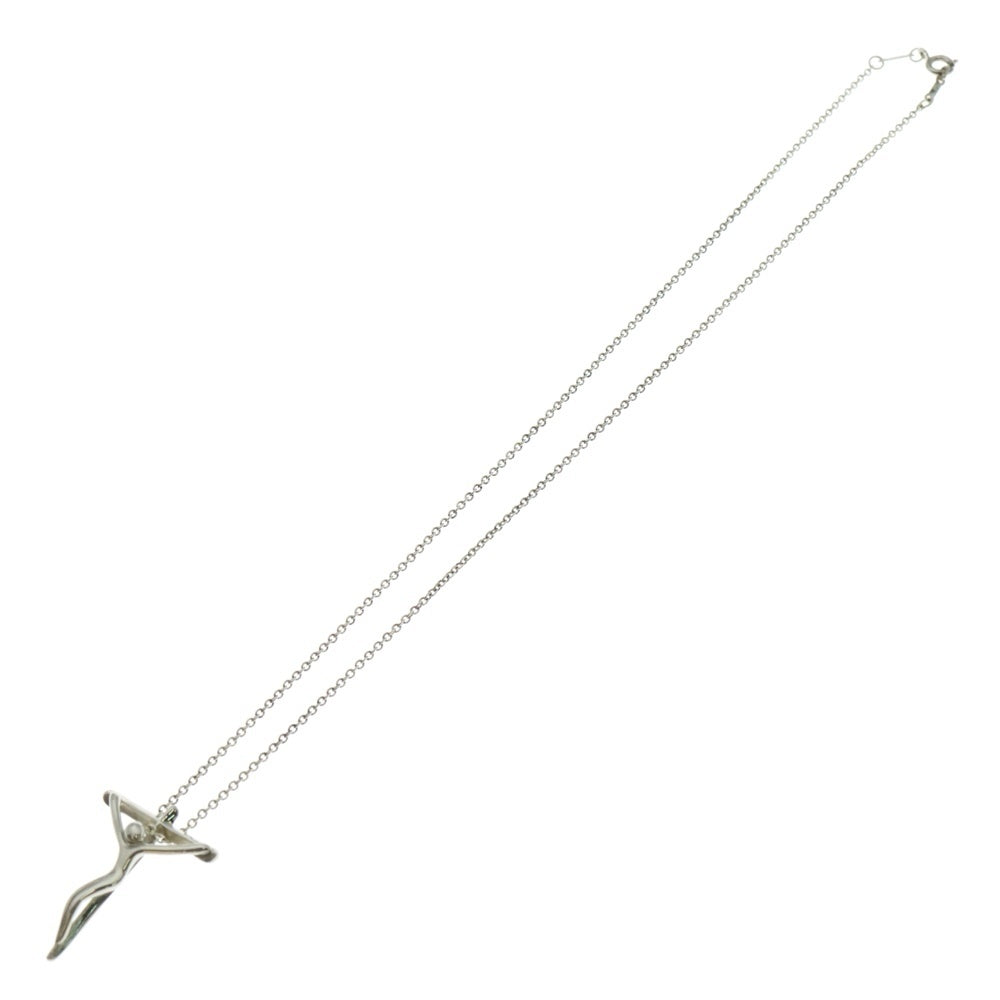 TIFFANY&Co(ティファニー) ロザリオ クロス ネックレス ペンダント チェーン シルバー SV925 4.9g