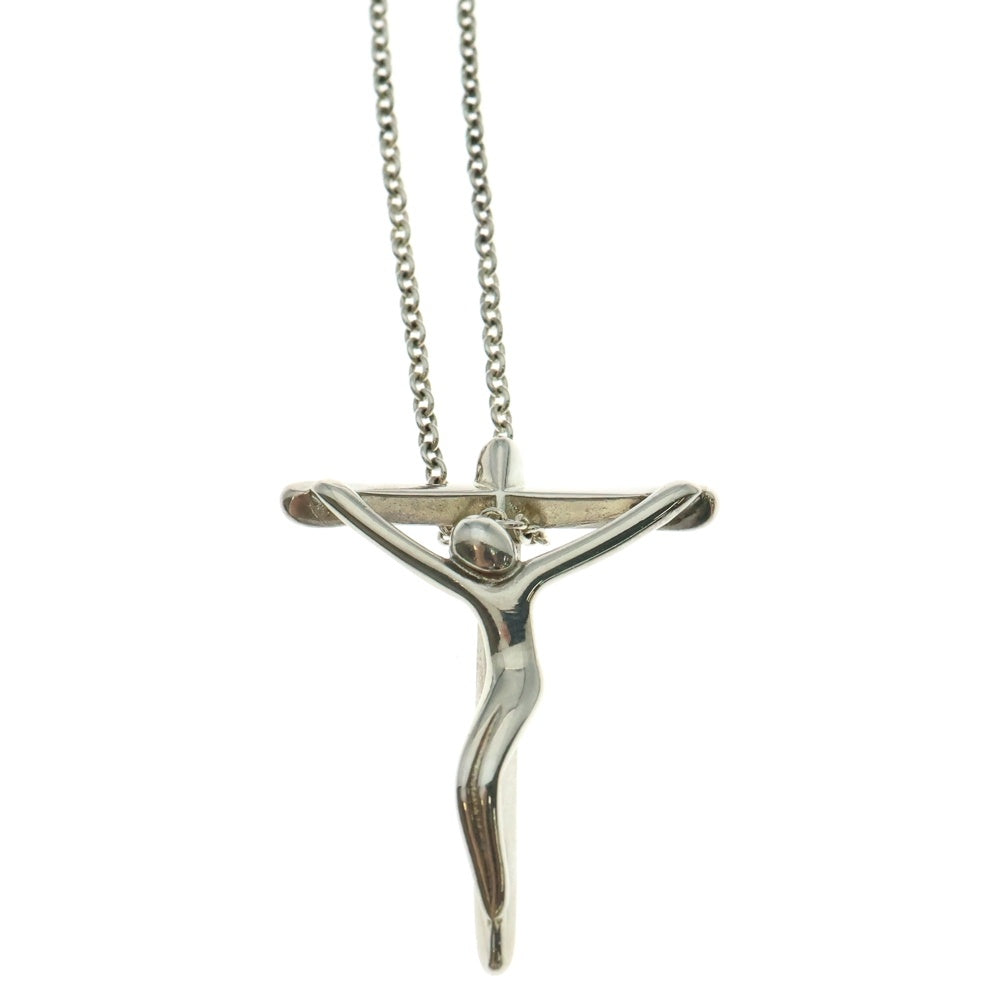 TIFFANY&Co(ティファニー) ロザリオ クロス ネックレス ペンダント チェーン シルバー SV925 4.9g