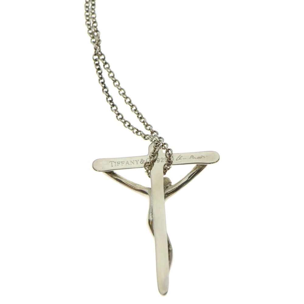 TIFFANY&Co(ティファニー) ロザリオ クロス ネックレス ペンダント チェーン シルバー SV925 4.9g