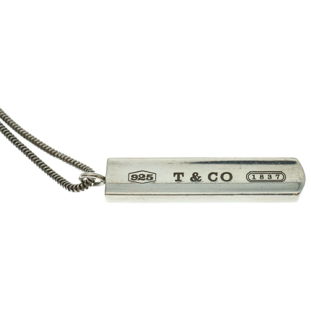 TIFFANY&Co(ティファニー) 1837 ナロー バー ネックレス ペンダント スネークチェーン シルバー SV925 12.6g
