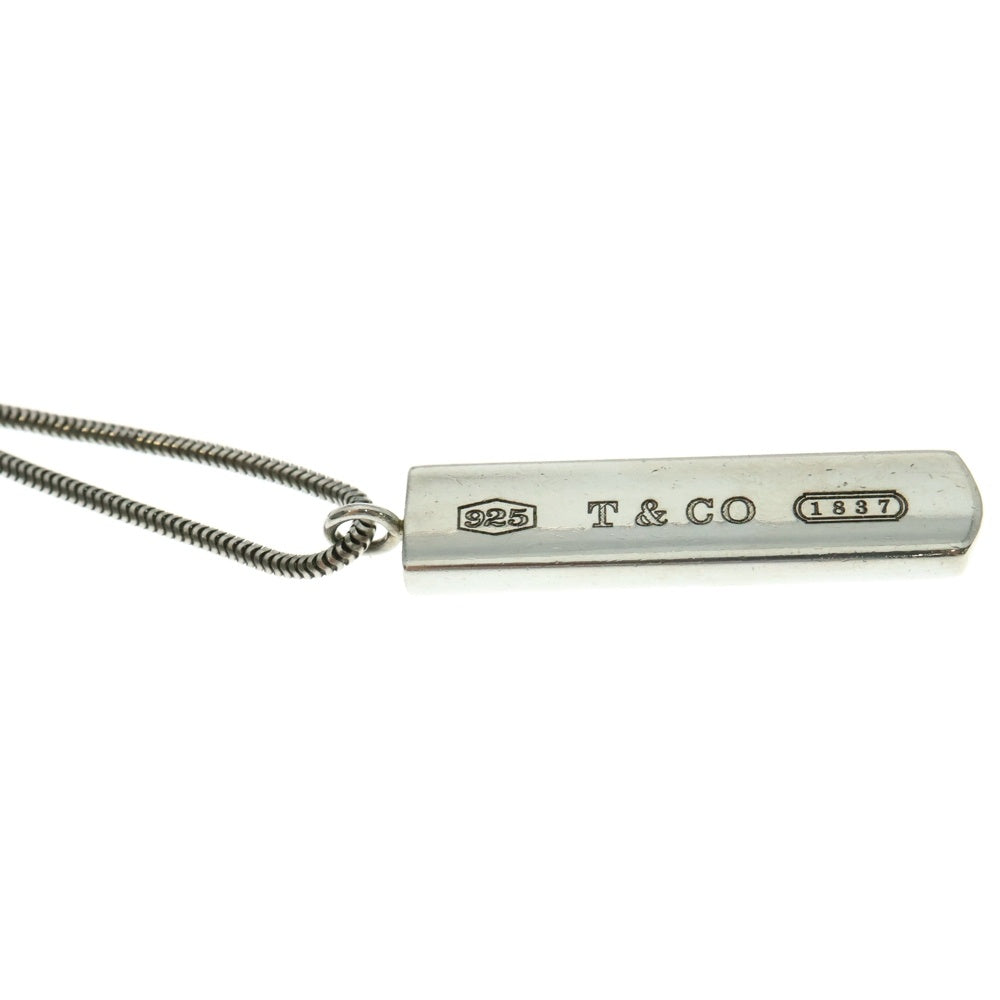 TIFFANY&Co(ティファニー) 1837 ナロー バー ネックレス ペンダント スネークチェーン シルバー
