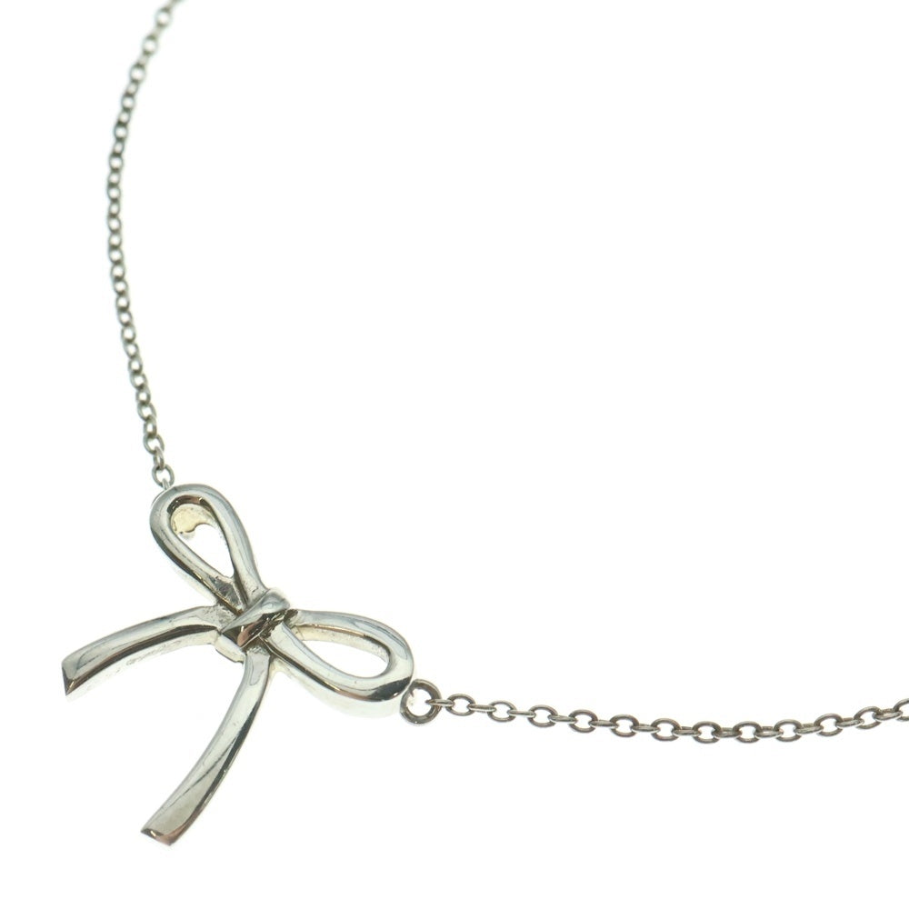 TIFFANY&Co(ティファニー) リボンモチーフ ネックレス ペンダント チェーン シルバー SV925 2g