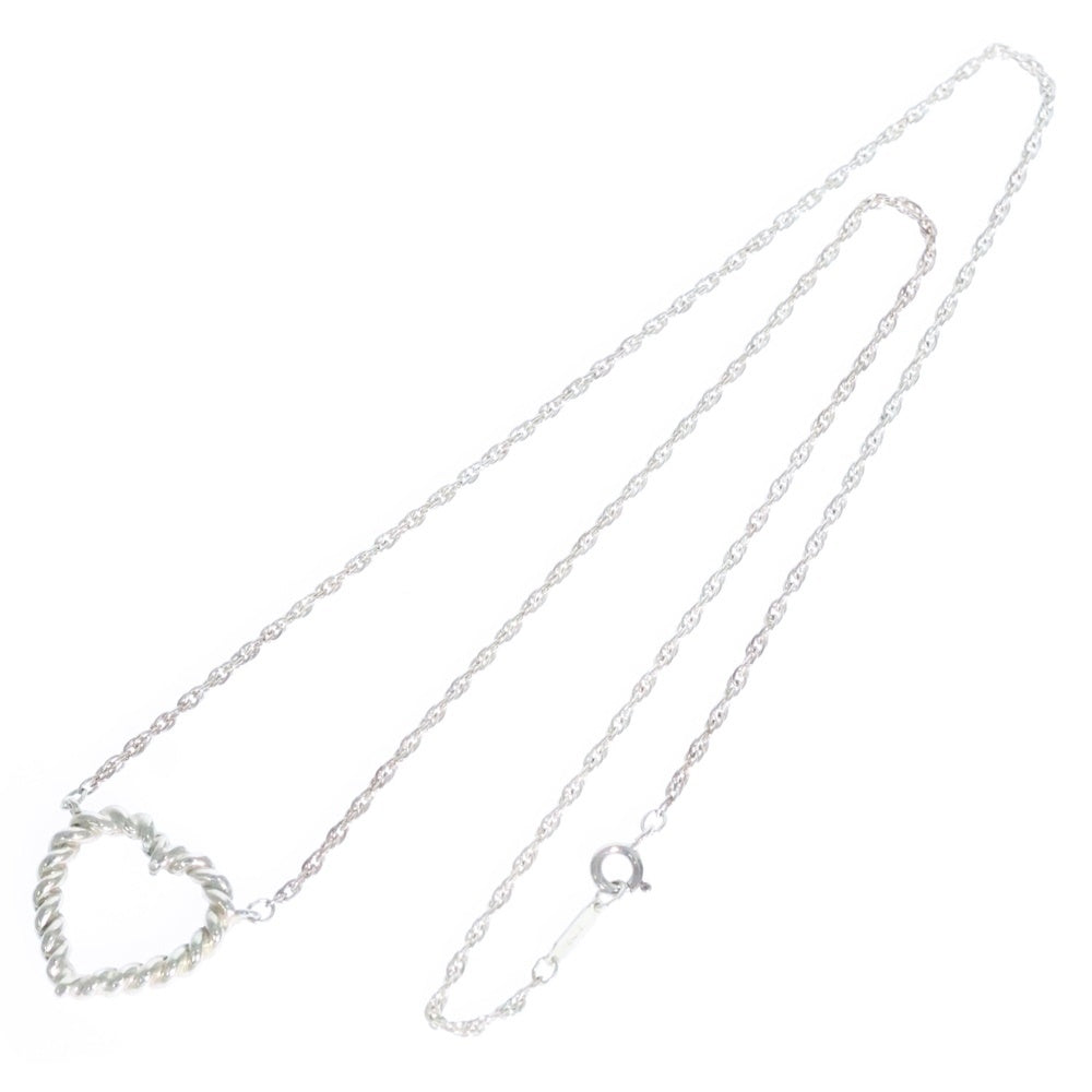 TIFFANY&Co(ティファニー) ツイスト ハート ネックレス ペンダント チェーン シルバー SV925 6.7g