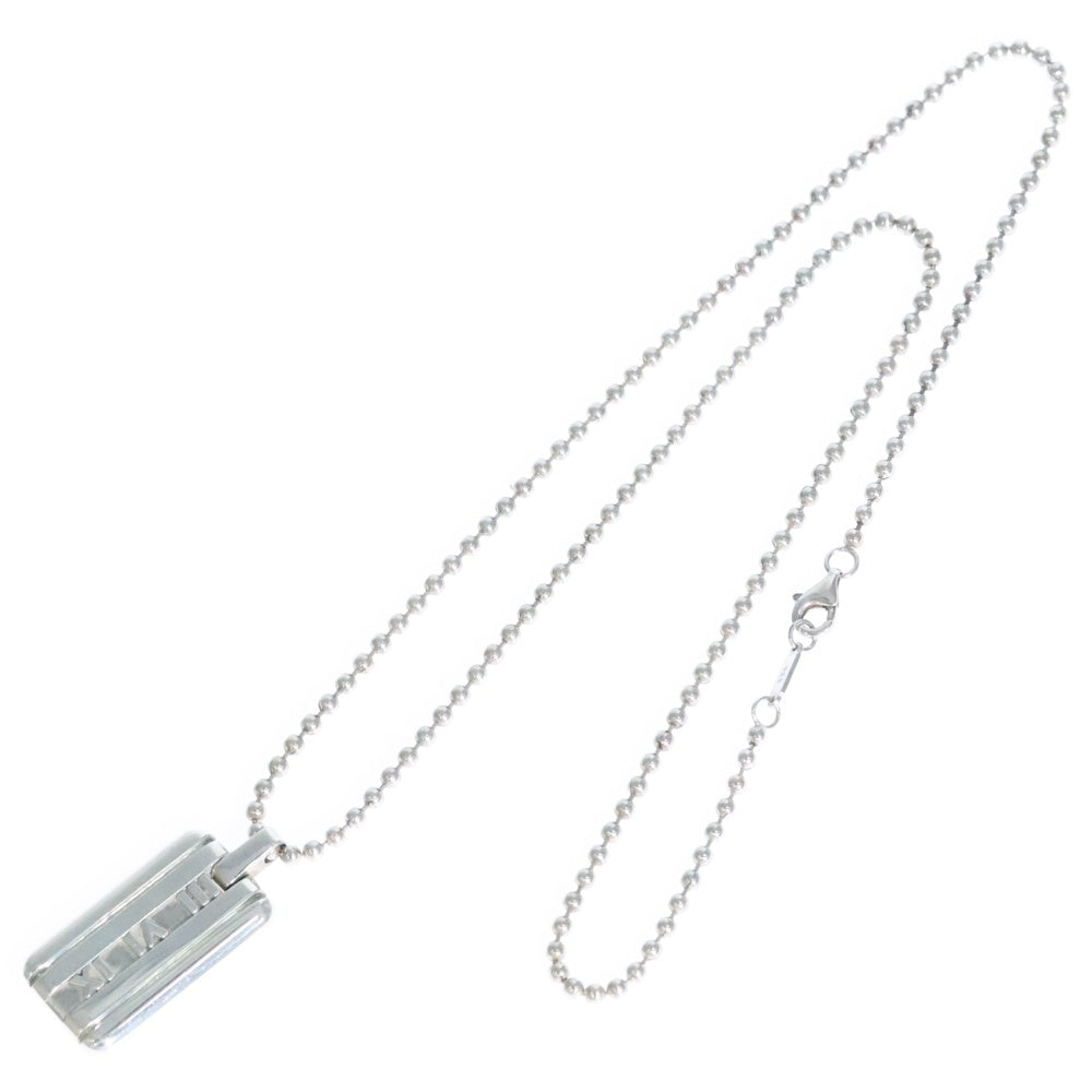 TIFFANY&Co(ティファニー) アトラスプレート ボールチェーンネックレス SV925 シルバー レディース