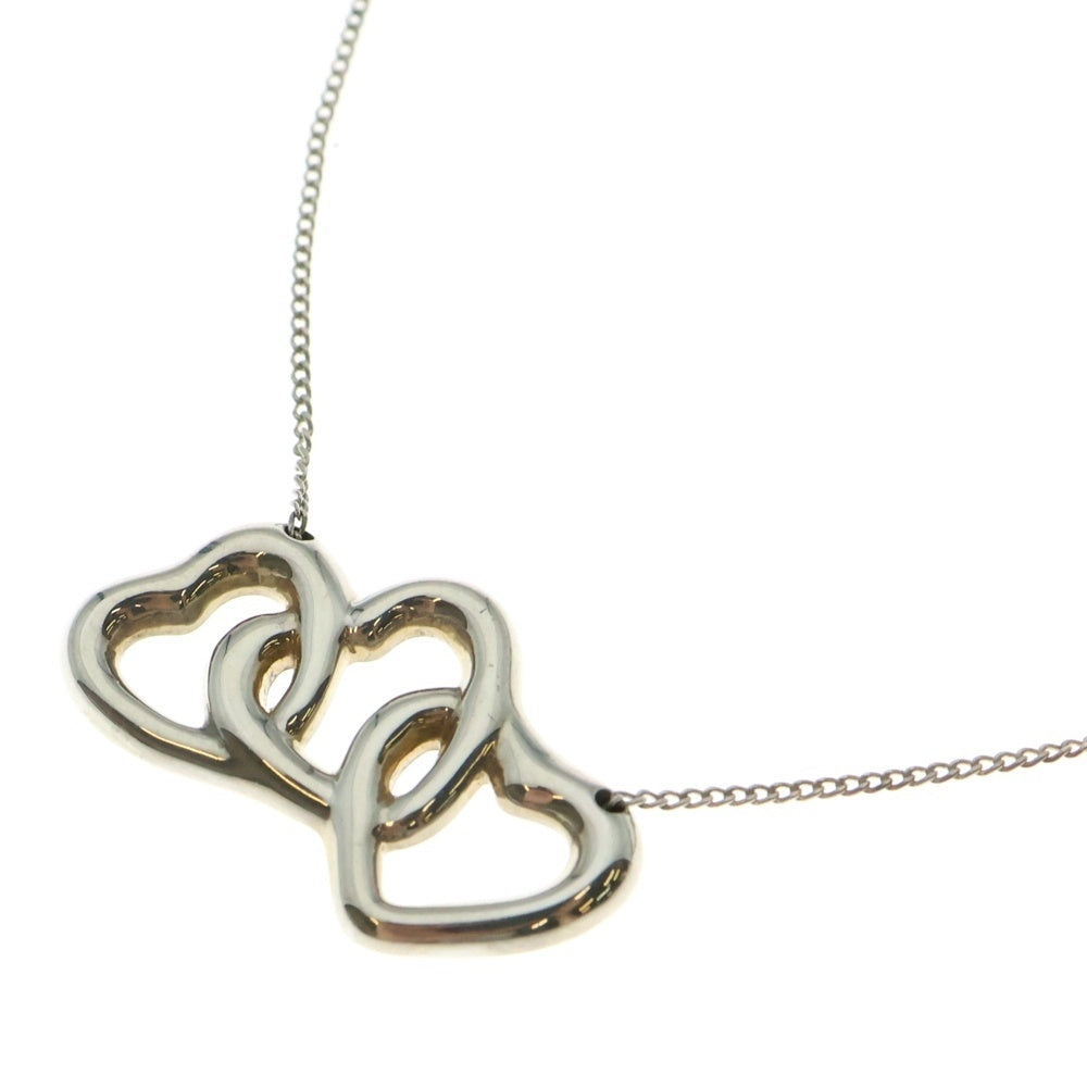 TIFFANY&Co(ティファニー) スリーオープンハート ネックレス ペンダント チェーン シルバー SV925 3.8g