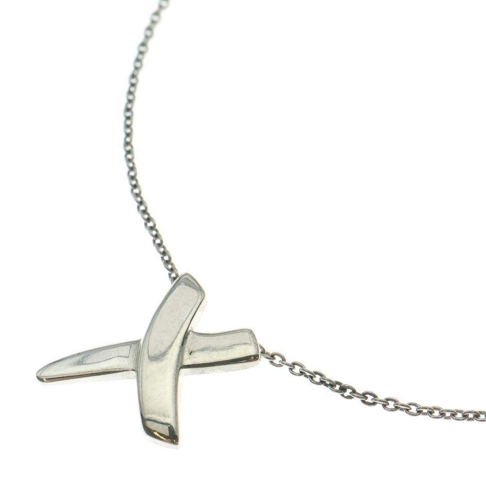 TIFFANY&Co(ティファニー) キス クロス ネックレス ペンダント チェーン シルバー SV925 2.4g