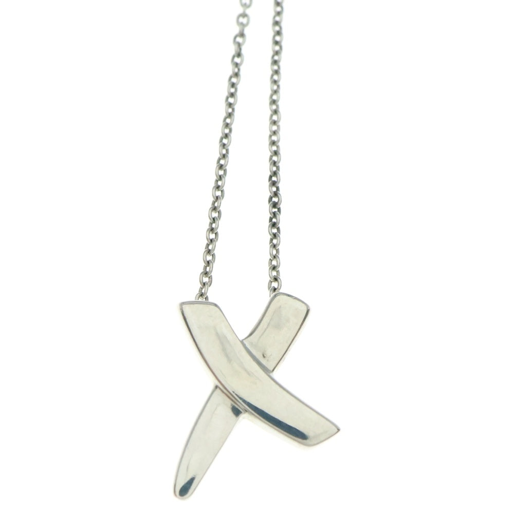 TIFFANY&Co(ティファニー) キス クロス ネックレス ペンダント チェーン シルバー SV925 2.4g