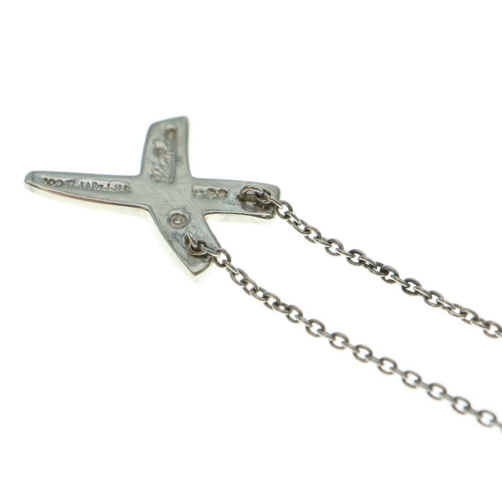 TIFFANY&Co(ティファニー) キス クロス ネックレス ペンダント チェーン シルバー SV925 2.4g