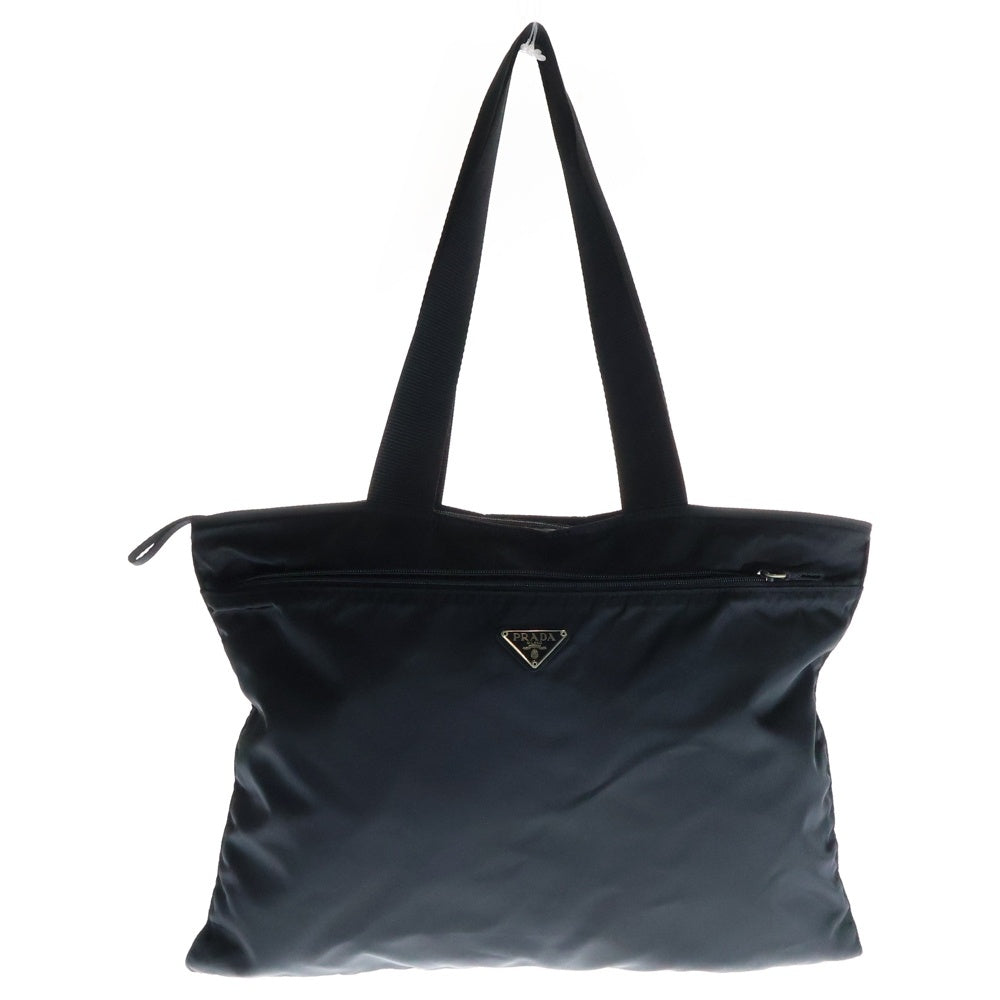 PRADA(プラダ) トートバッグ ハンドバッグ ブラック ナイロン トライアングル ロゴプレート B7790