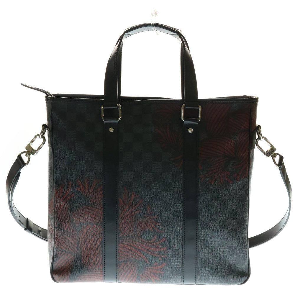 LOUIS VUITTON(ルイヴィトン) ×Christopher Nemeth クリストファーネメス タダオPM ダミエ グラフィット PVC レザー 2WAY ハンド ショルダー トートバッグ シルバー金具 ブラック N41717