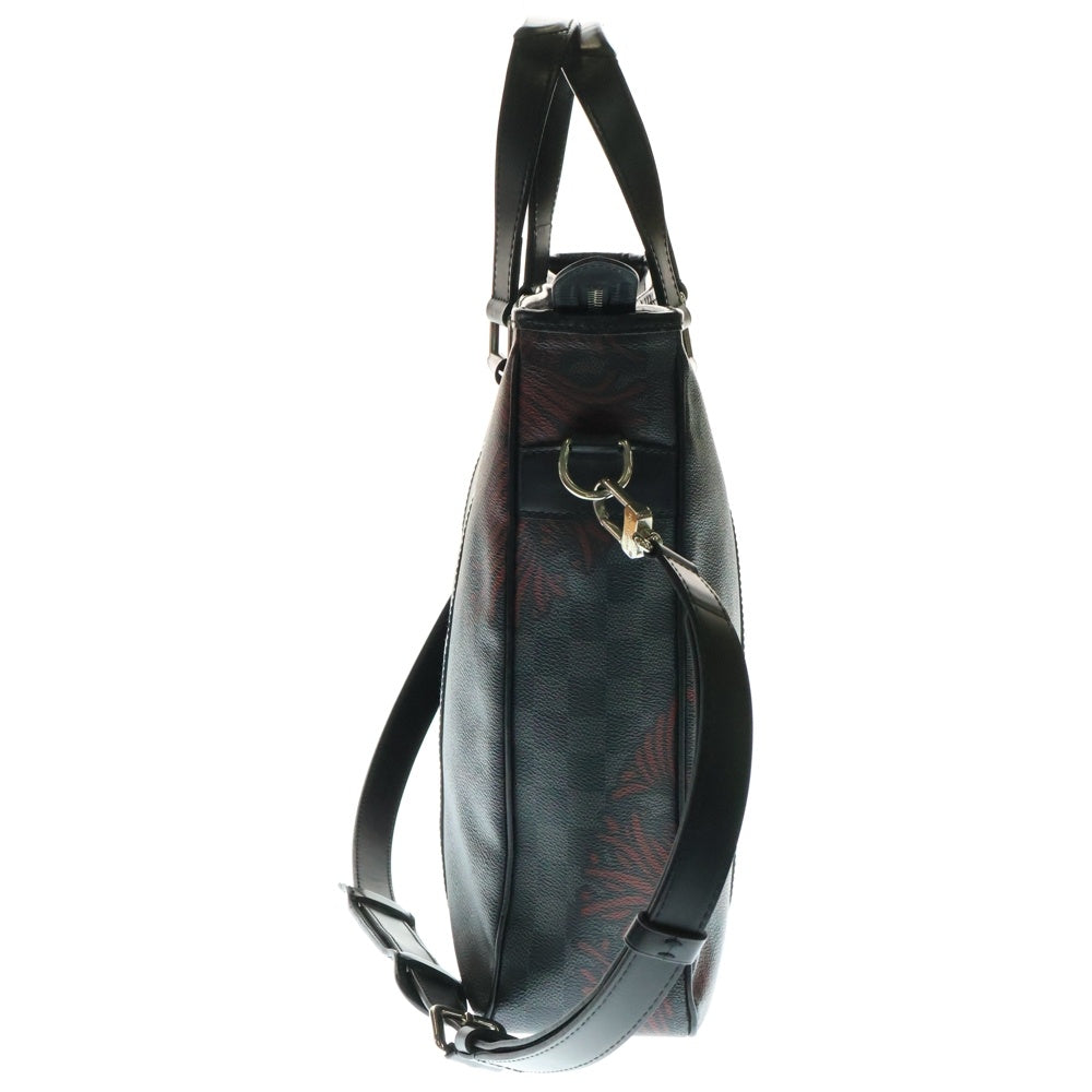 LOUIS VUITTON(ルイヴィトン) ×Christopher Nemeth クリストファーネメス タダオPM ダミエ グラフィット PVC レザー 2WAY ハンド ショルダー トートバッグ シルバー金具 ブラック N41717