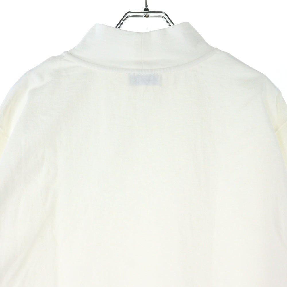 MONCLER(モンクレール) 20AW テープロゴ モックネック オーバーサイズ 半袖Tシャツ カットソー ホワイト F20948F70300 V8175