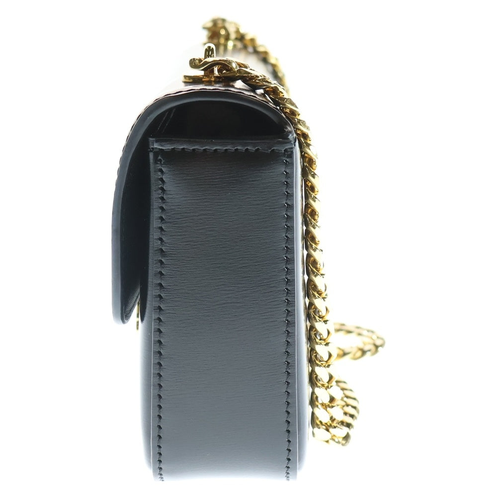 CELINE(セリーヌ) トリオンフ クロード シャイニーカーフスキン レザーチェーンショルダーバッグ ブラック レディース 115203BF4.38NO