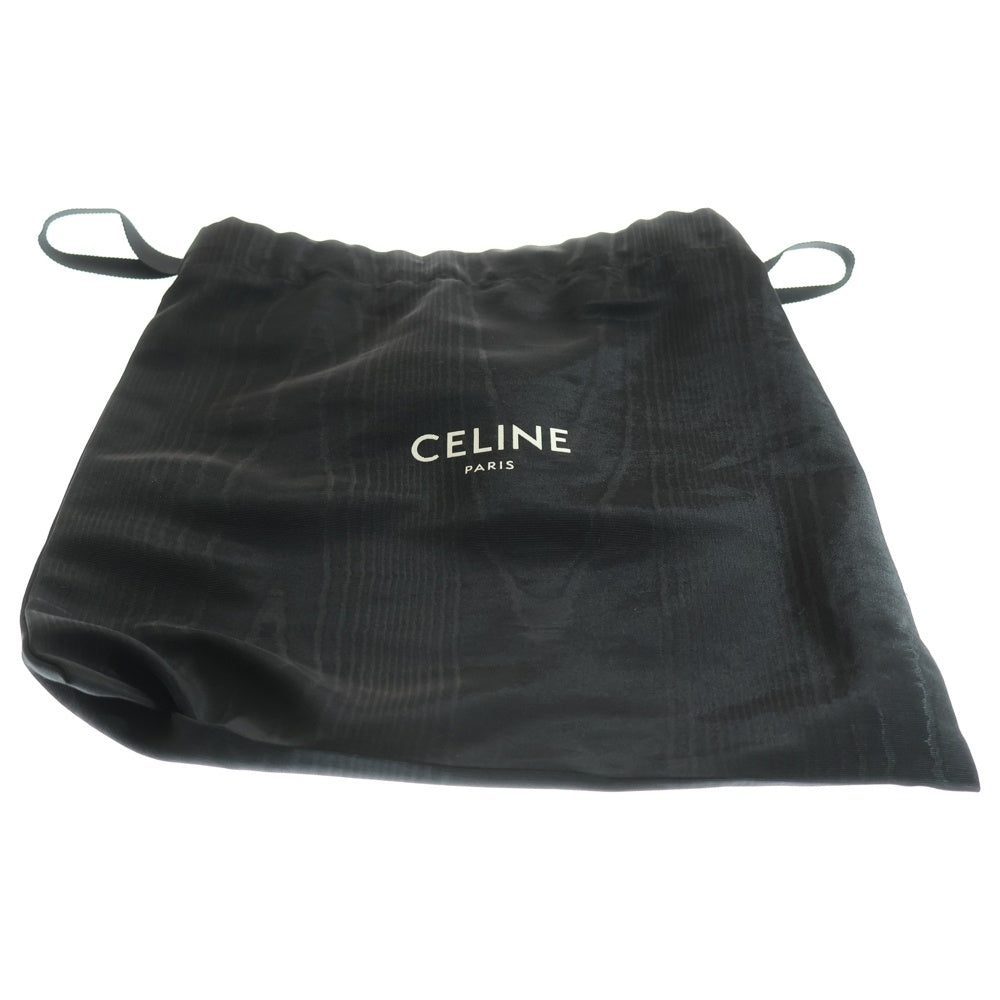 CELINE(セリーヌ) トリオンフ クロード シャイニーカーフスキン レザーチェーンショルダーバッグ ブラック レディース 115203BF4.38NO