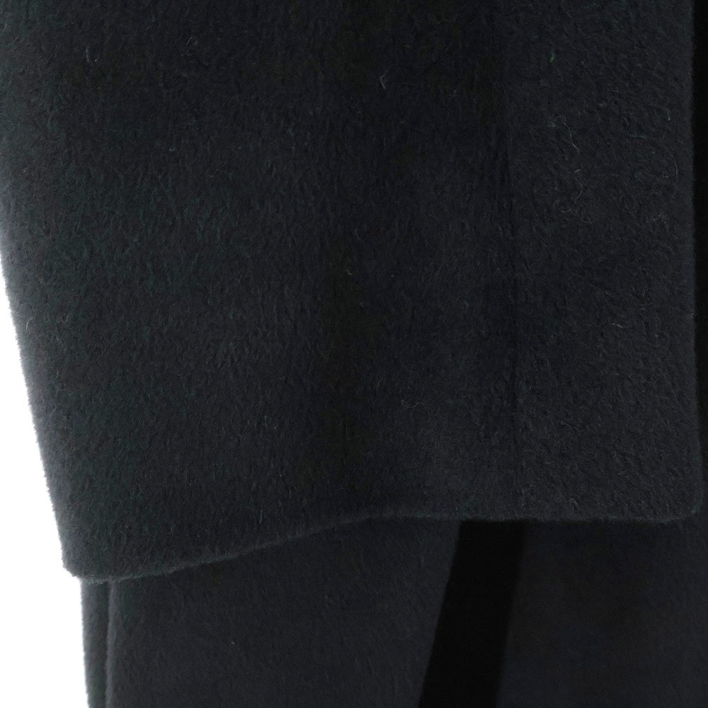 MaxMara(マックスマーラ) 比翼ボタン ウール ステンカラー ロング コート ブラック レディース