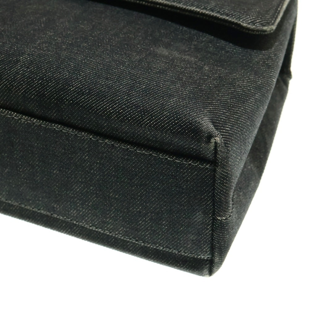 CHANEL(シャネル) ココマーク トップハンドル25 デニムケリーバッグ ハンドバッグ ブラック レディース