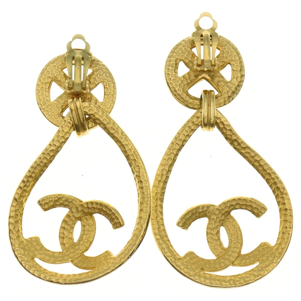 CHANEL(シャネル) ココマーク ティアドロップ イヤリング 96P ゴールド GP レディース