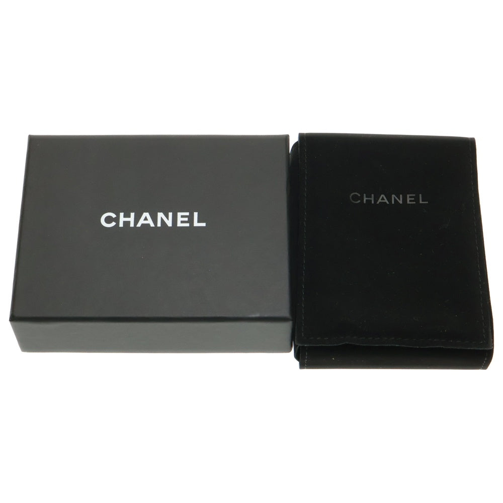 CHANEL(シャネル) ココマーク ラインストーン付ペンダントネックレス ガンメタリック シルバー