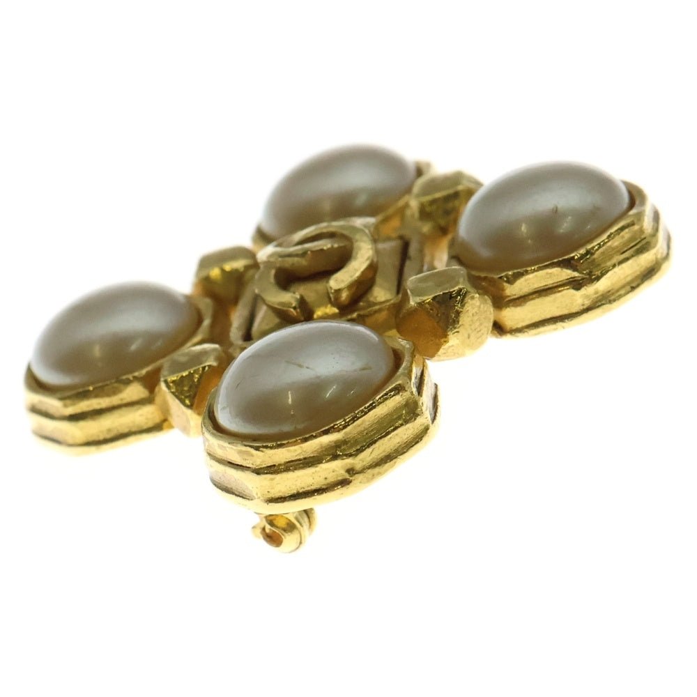 CHANEL(シャネル) ココマーク フェイクパール ブローチ ピンバッジ 97A ゴールド GP