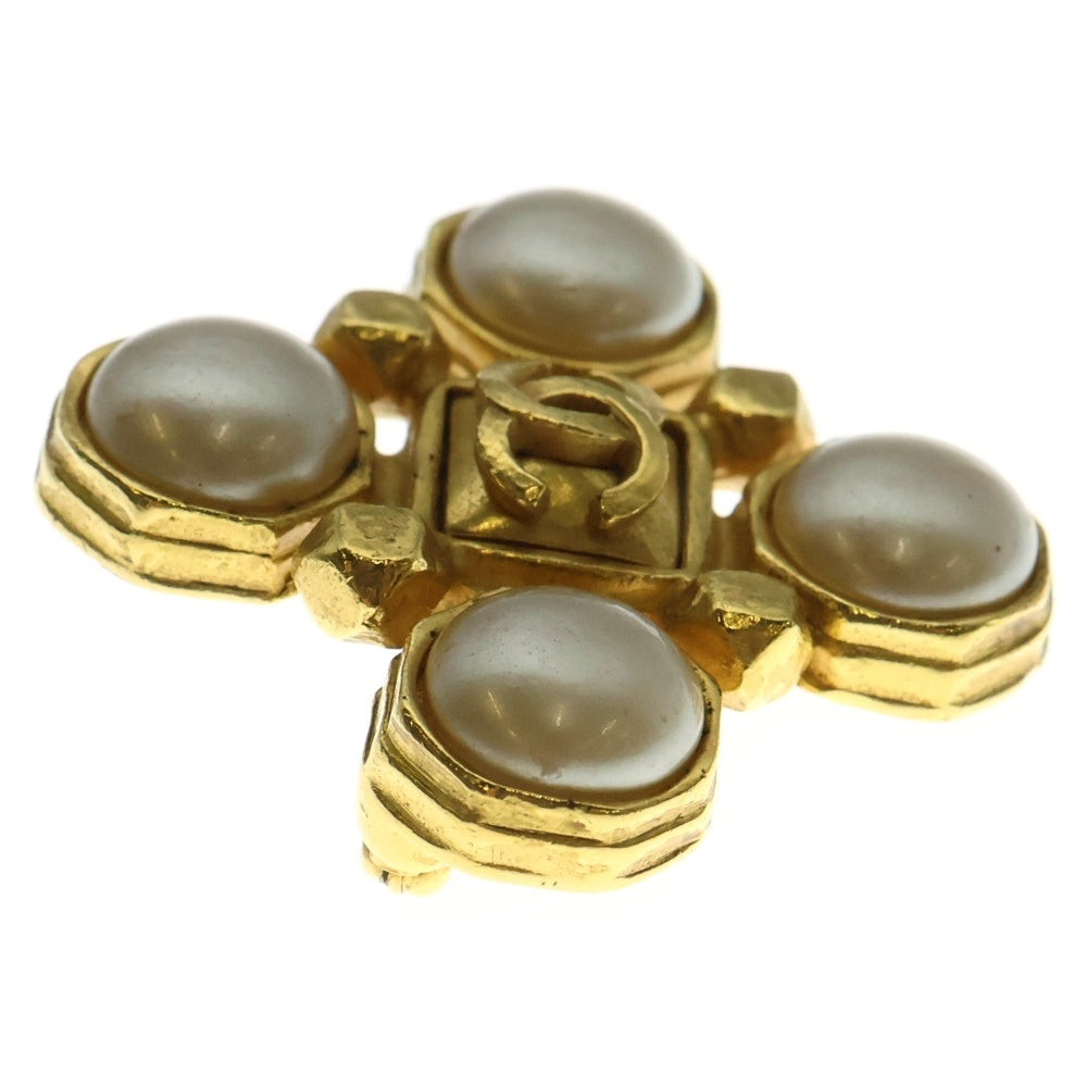 CHANEL(シャネル) ココマーク フェイクパール ブローチ ピンバッジ 97A ゴールド GP