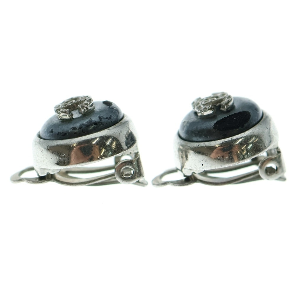 CHANEL(シャネル) ココマーク ラウンド イヤリング イヤーアクセサリー ブルー 00A シルバー金具 GP