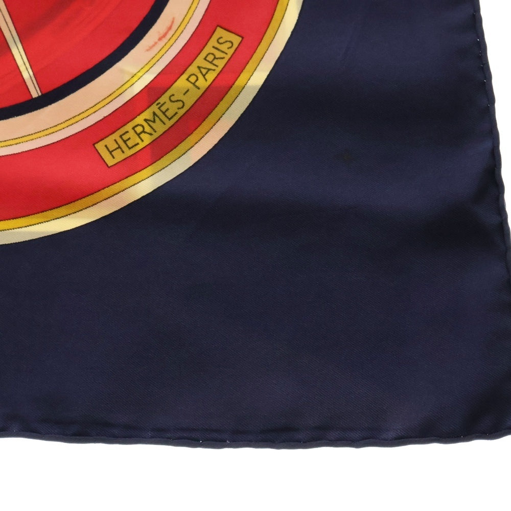 HERMES(エルメス) カレ90 WASHINGTON S CARRIAGE スカーフ レッド マルチカラー シルク
