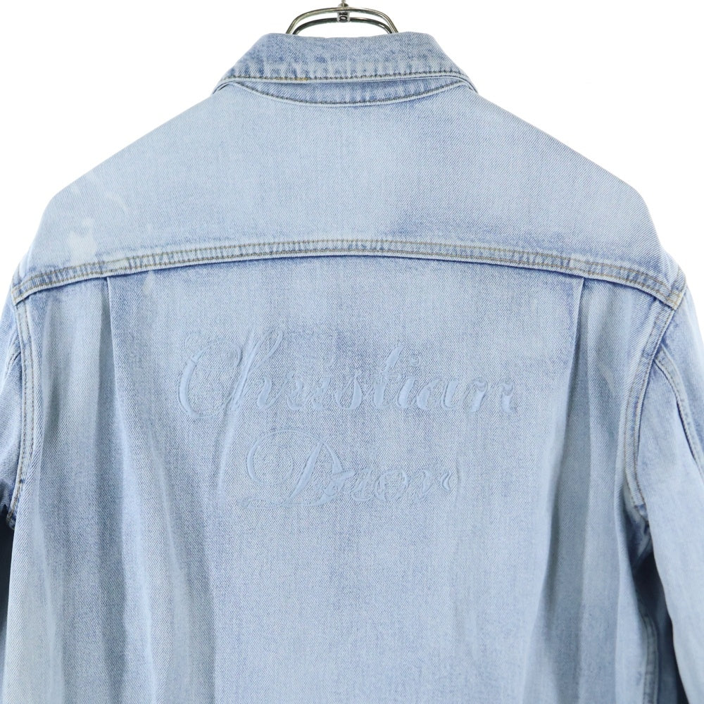 Christian Dior(クリスチャンディオール) 21AW ×Kenny Scharf MKII Denim Jacket ケニー シャーフ バックロゴ ブリーチ加工 デニムジャケット ブルー 013D481CY999