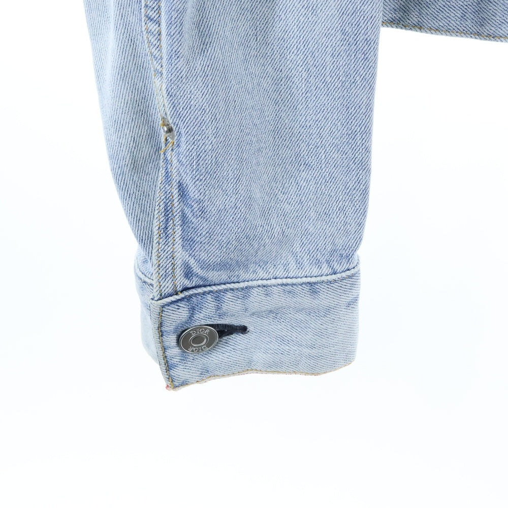 Christian Dior(クリスチャンディオール) 21AW ×Kenny Scharf MKII Denim Jacket ケニー シャーフ バックロゴ ブリーチ加工 デニムジャケット ブルー 013D481CY999