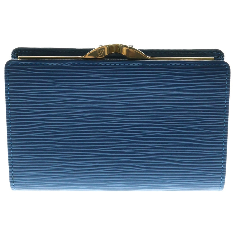 LOUIS VUITTON(ルイヴィトン) 二つ折りがま口財布 エピ ポルトモネ ビエ ヴィエノワ コンパクトウォレット カードケース 二つ折り財布 ブルー M6324G