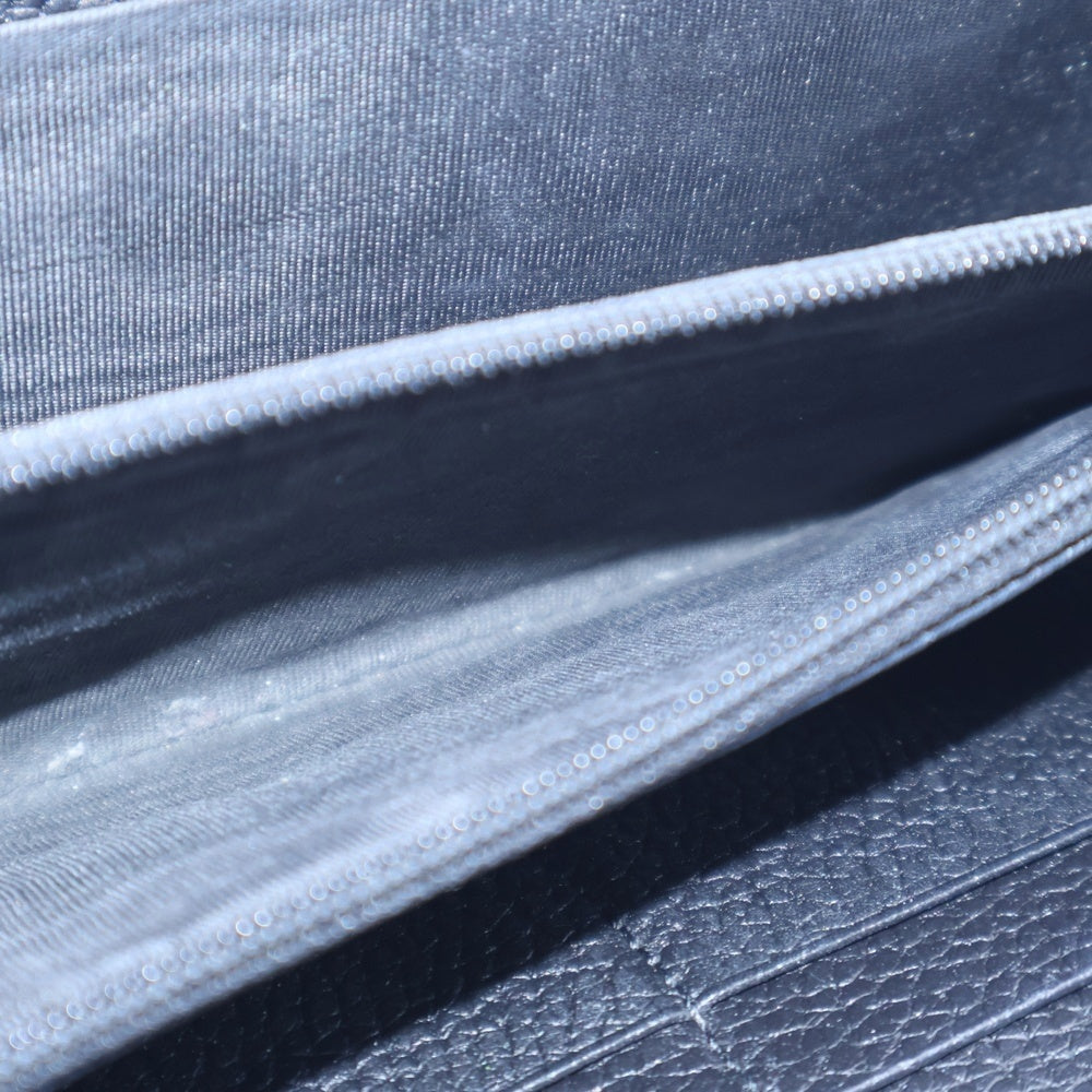 GUCCI(グッチ) ジャンボGG ラウンドファスナーレザーロングウォレット 長財布 ブラック 739484