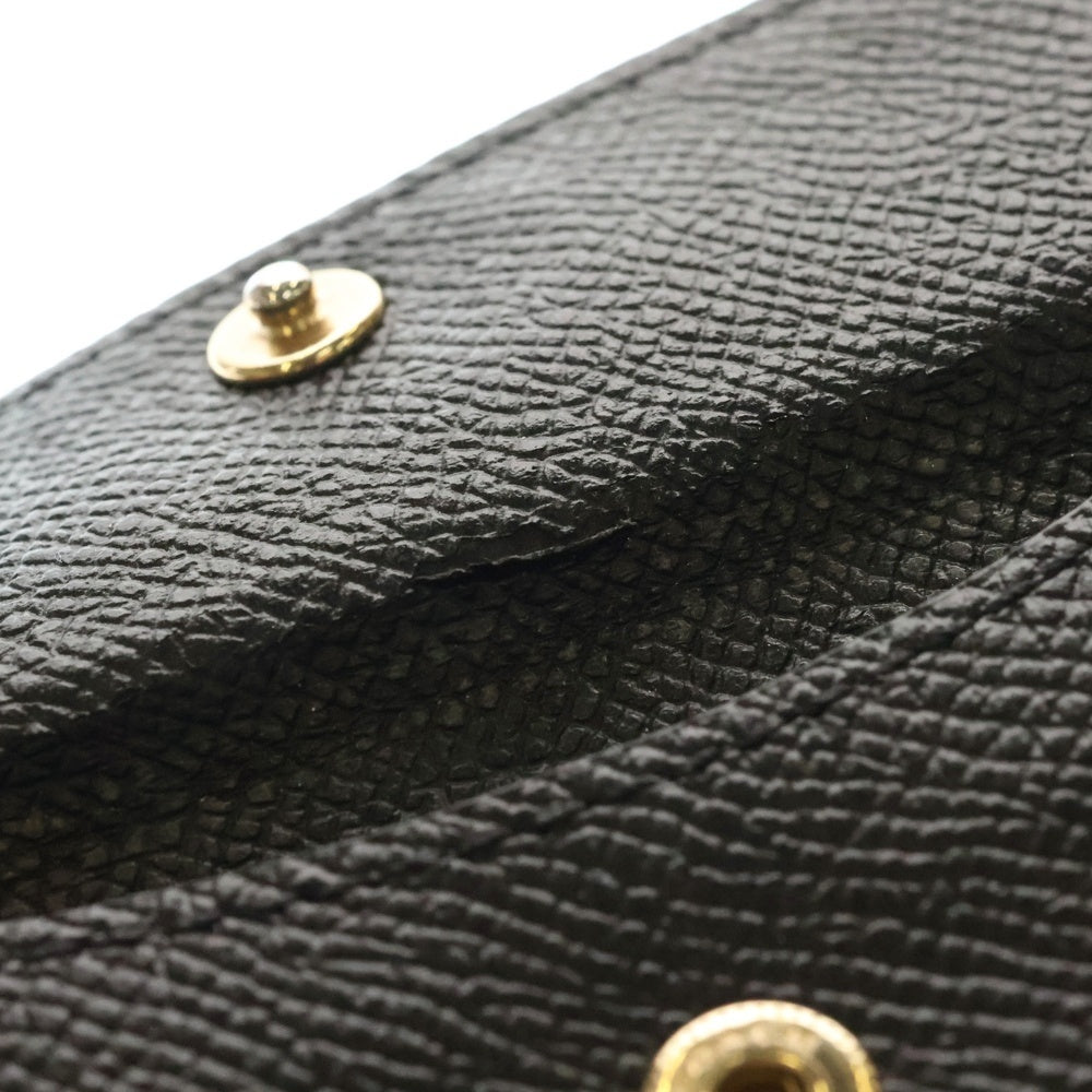 COACH(コーチ) コンパクト財布 ラウンドジップ コンパクトウォレット ミニ財布 ブラック ゴールド金具 レザー 76935