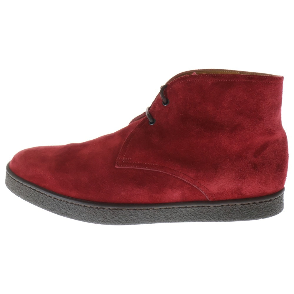 JOHN LOBB(ジョンロブ) TURF ターフ スウェードレザーチャッカブーツ アンクルブーツ レッド/ブラウン 7/25cm 4613