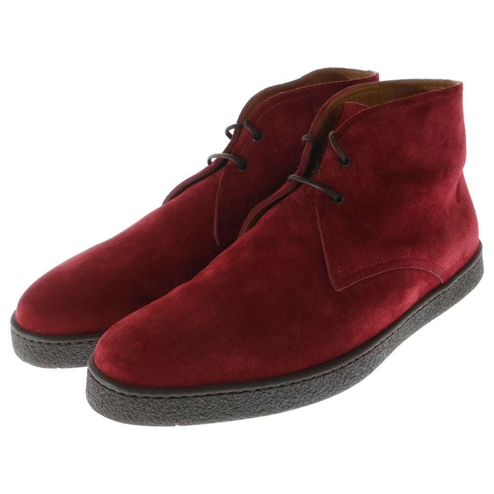 JOHN LOBB(ジョンロブ) TURF ターフ スウェードレザーチャッカブーツ アンクルブーツ レッド/ブラウン 7/25cm 4613