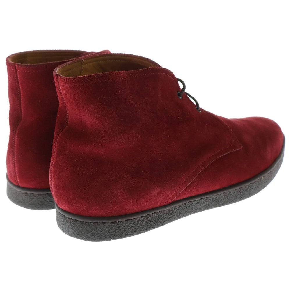 JOHN LOBB(ジョンロブ) TURF ターフ スウェードレザーチャッカブーツ アンクルブーツ レッド/ブラウン 7/25cm 4613