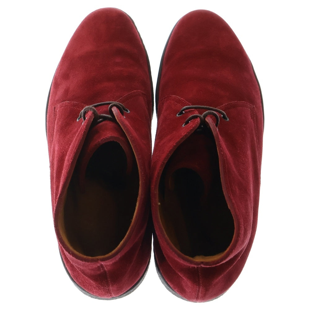 JOHN LOBB(ジョンロブ) TURF ターフ スウェードレザーチャッカブーツ アンクルブーツ レッド/ブラウン 7/25cm 4613