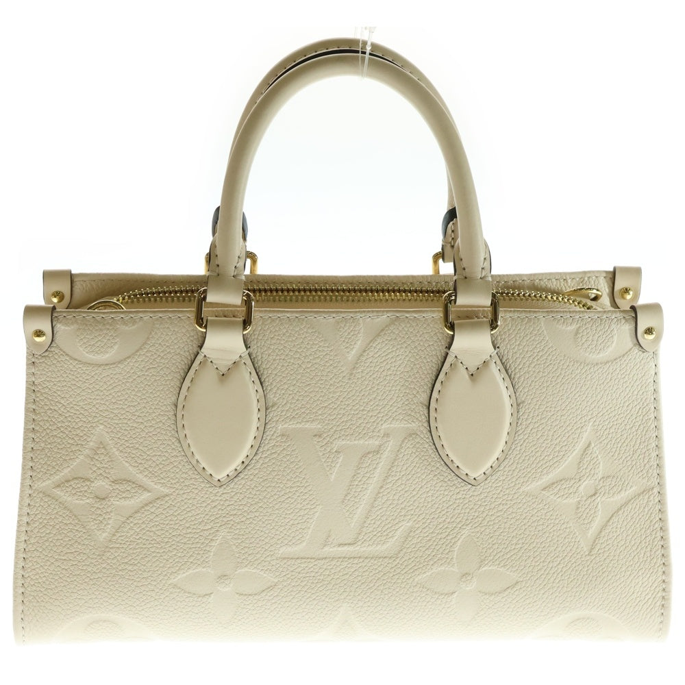 LOUIS VUITTON(ルイヴィトン) モノグラム・アンプラント オンザゴーEW クレーム 2WAYバッグ ショルダーバッグ ハンドバッグ アイボリー ゴールド金具 レザー M23698