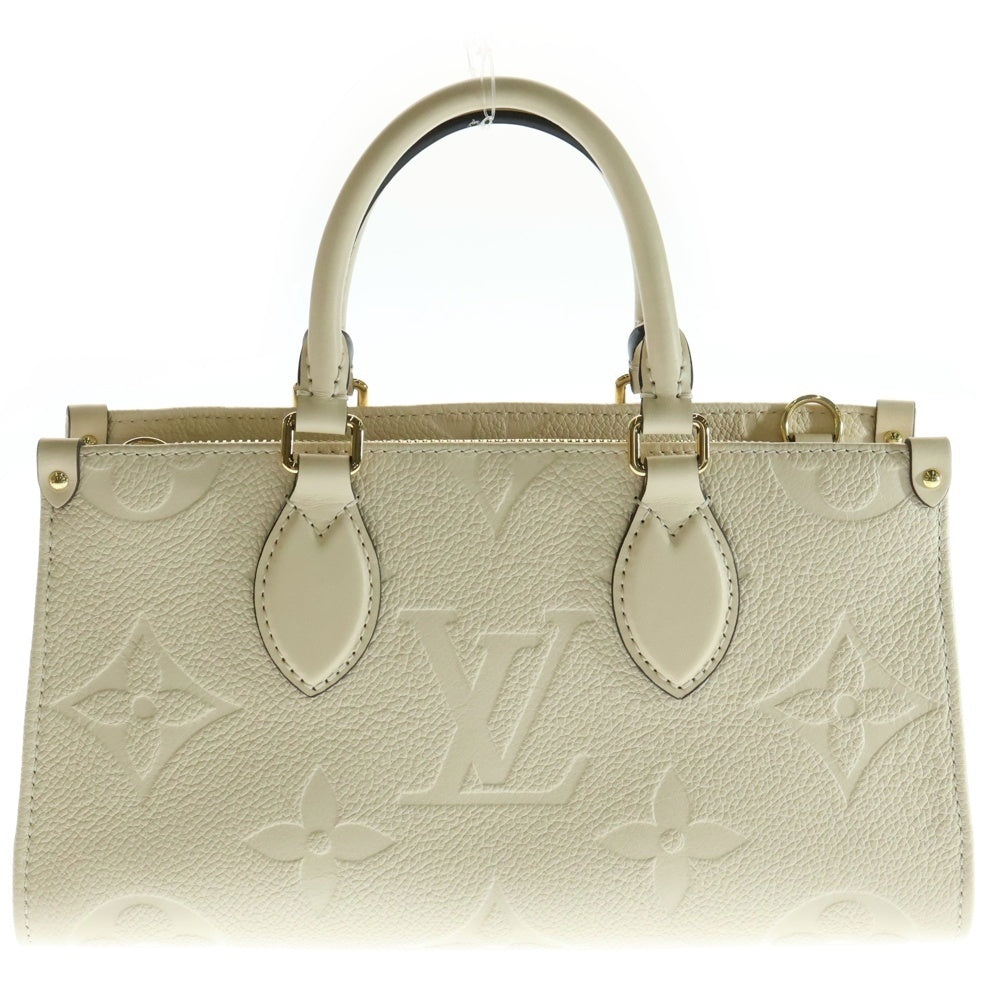 LOUIS VUITTON(ルイヴィトン) モノグラム・アンプラント オンザゴーEW クレーム 2WAYバッグ ショルダーバッグ ハンドバッグ アイボリー ゴールド金具 レザー M23698