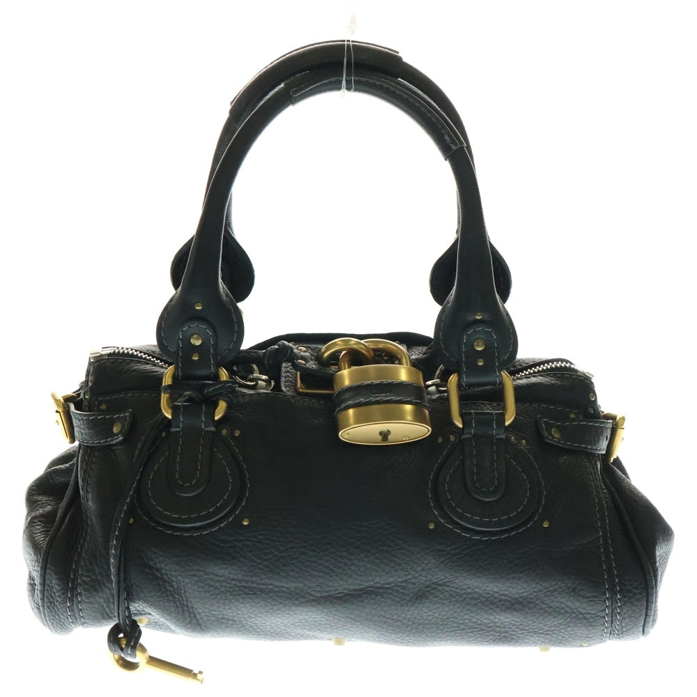 Chloe(クロエ) パディントン 2WAY ボストンバッグ ハンドバッグ ブラック ゴールド金具 レザー