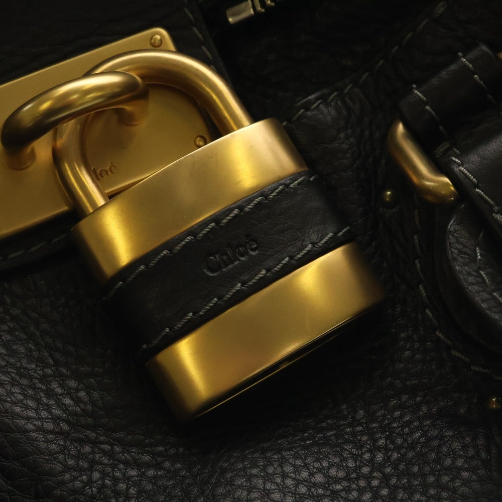 Chloe(クロエ) パディントン 2WAY ボストンバッグ ハンドバッグ ブラック ゴールド金具 レザー