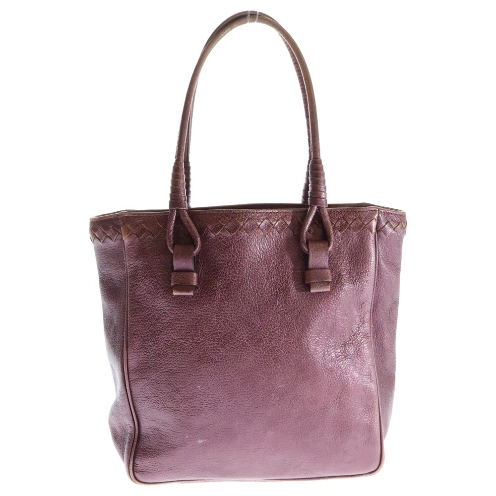 BOTTEGA VENETA(ボッテガヴェネタ) イントレチャート ハンドバッグ ミニトートバッグ メタリックピンク レザー