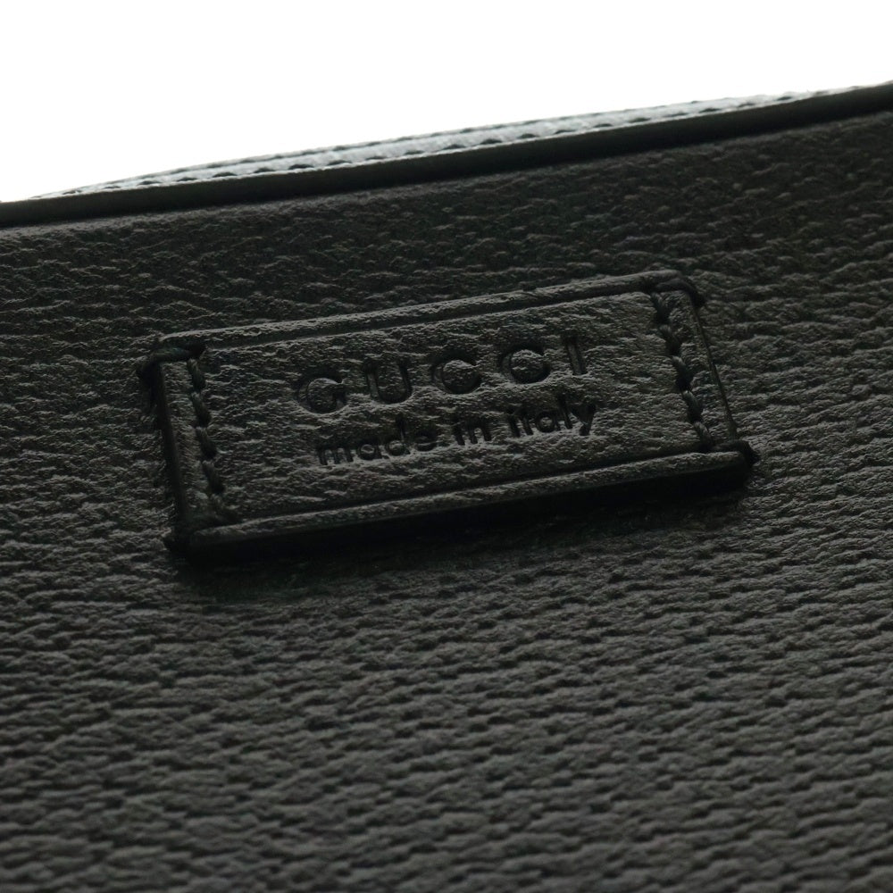 GUCCI(グッチ) GGスプリーム スモール クロスボディバッグ ショルダーバッグ ブラック シルバー金具 レザー 795465