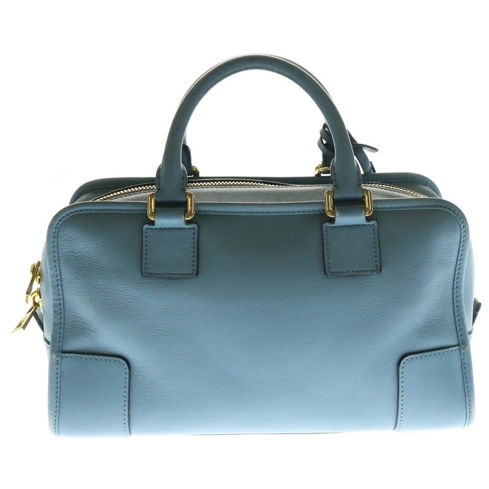 LOEWE(ロエベ) アマソナ30 2WAYボストンバッグ ショルダーバッグ ハンドバッグ ライトブルー ゴールド金具 レザー