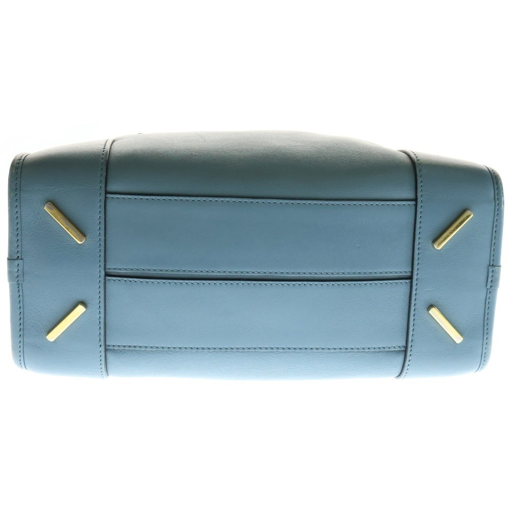 LOEWE(ロエベ) アマソナ30 2WAYボストンバッグ ショルダーバッグ ハンドバッグ ライトブルー ゴールド金具 レザー